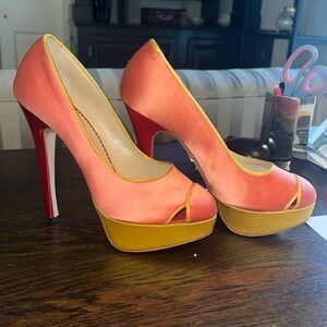Size 39 Charlotte Olympia Multi color heels.